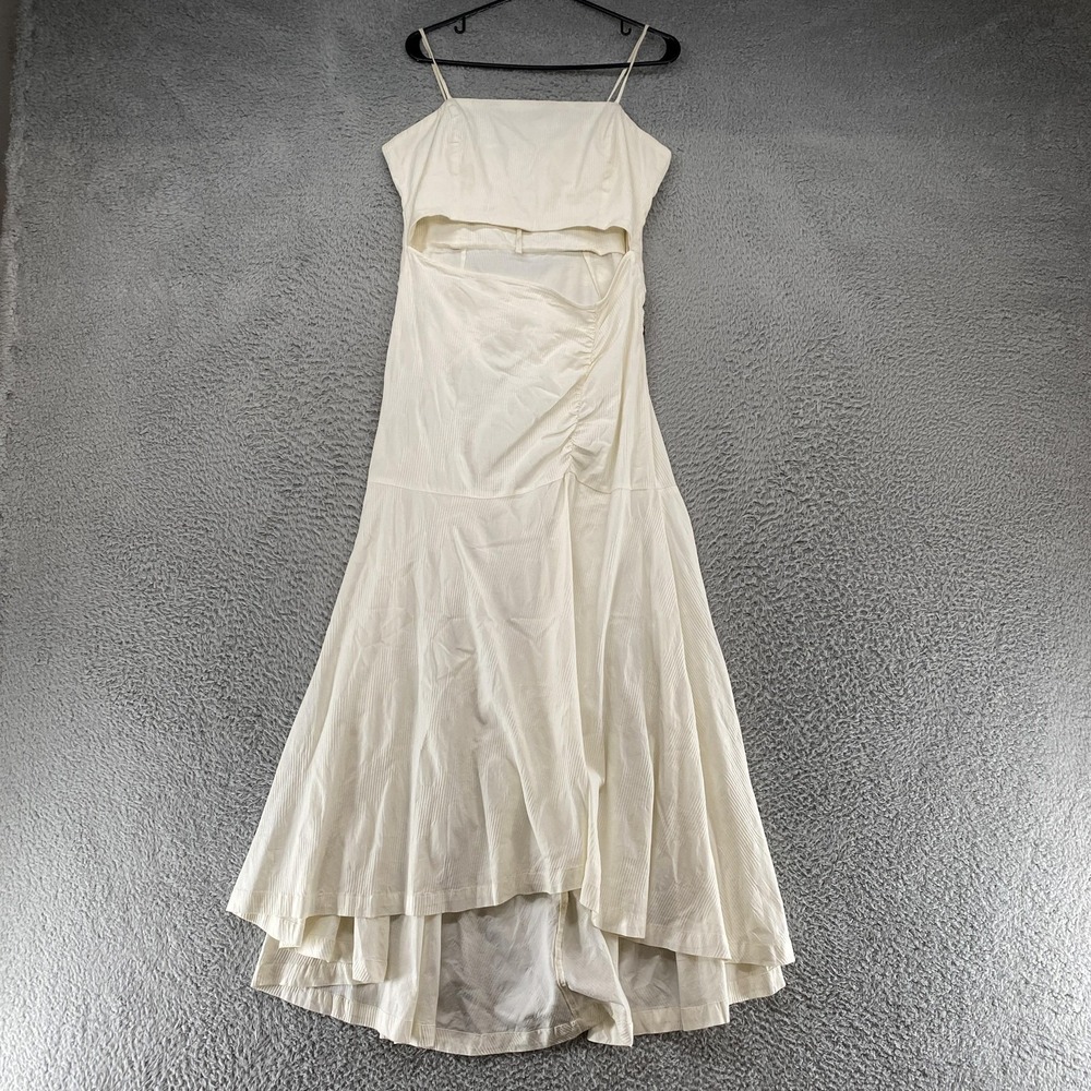 Free People Summer Ready Dress Womens Large Ivory Cutout Buttons Beachy‎ Boho